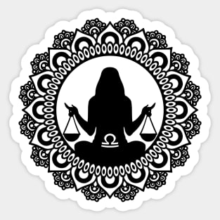 Libra Zodiac Mandala Sticker